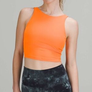 Lululemon Align High-Neck Built In Bra Tank Top Orange Soda Size 8